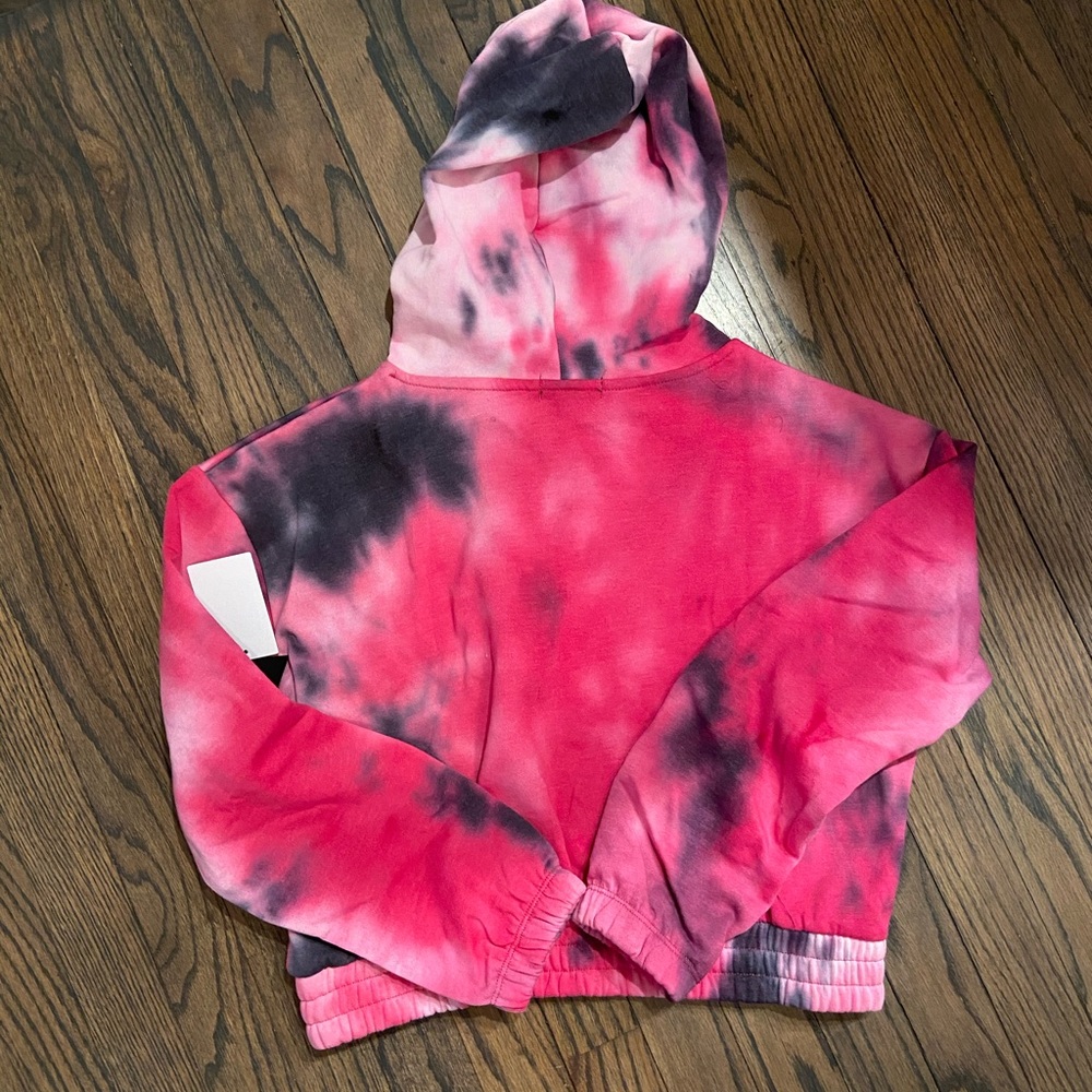 Pink tie dye hoodie - Picture 3 of 4